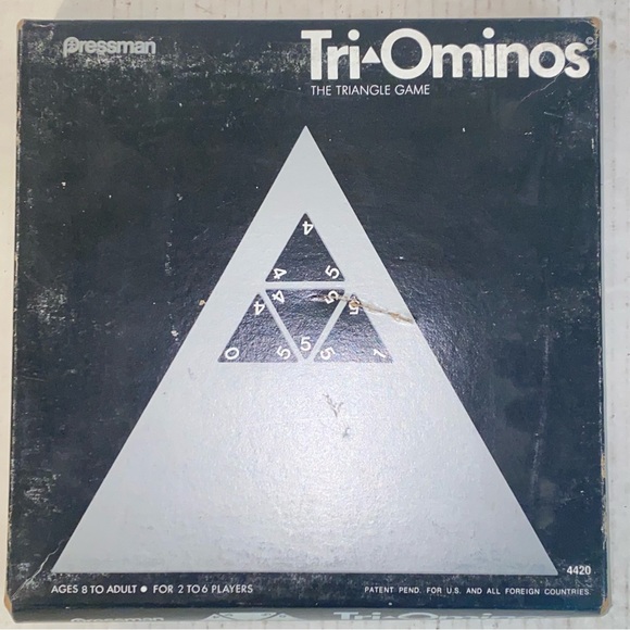 Pressman | Games | Vintage 968 Pressman Triominos The Triangle Game 442 ...